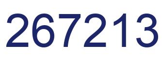 Number 267213 blue image