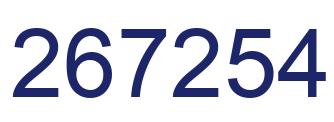 Number 267254 blue image