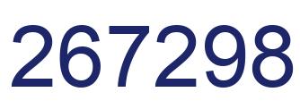 Number 267298 blue image