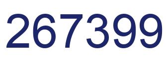 Number 267399 blue image