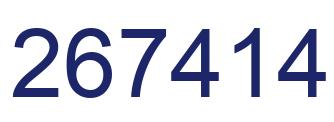 Number 267414 blue image