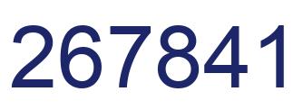 Number 267841 blue image