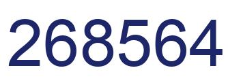 Número 268564 imagen azul