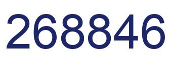 Number 268846 blue image
