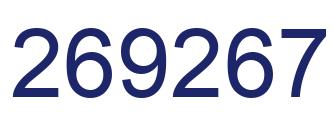 Number 269267 blue image