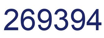 Number 269394 blue image