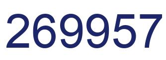 Number 269957 blue image