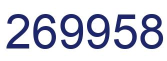 Number 269958 blue image