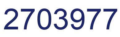 Number 2703977 blue image