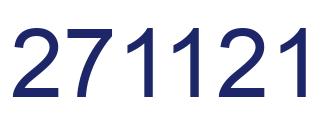 Number 271121 blue image