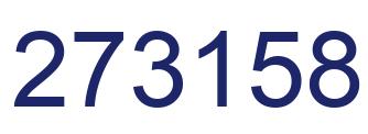 Number 273158 blue image