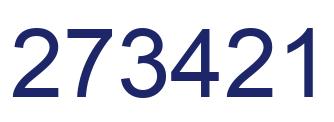 Number 273421 blue image