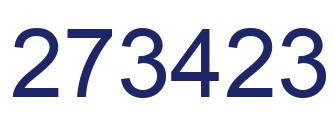 Number 273423 blue image