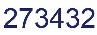Number 273432 blue image