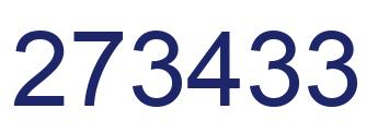 Number 273433 blue image