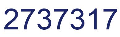 Number 2737317 blue image