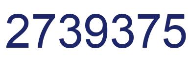 Number 2739375 blue image