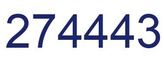 Number 274443 blue image