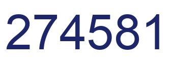 Number 274581 blue image