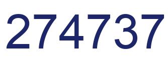 Number 274737 blue image