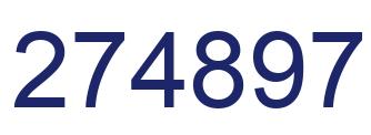 Number 274897 blue image