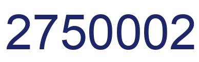 Number 2750002 blue image