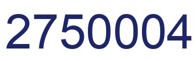Number 2750004 blue image