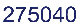 Number 275040 blue image