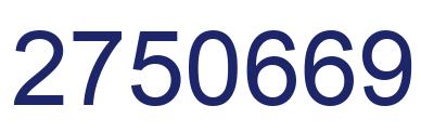 Number 2750669 blue image