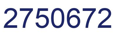 Number 2750672 blue image