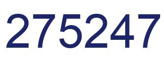 Number 275247 blue image
