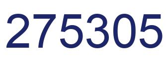 Number 275305 blue image