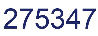 Number 275347 blue image
