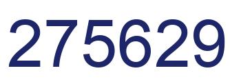 Number 275629 blue image