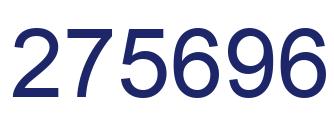 Number 275696 blue image