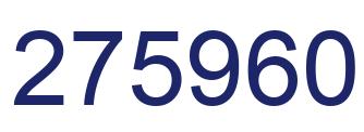 Number 275960 blue image