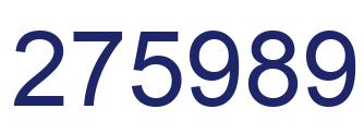 Number 275989 blue image