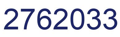 Number 2762033 blue image