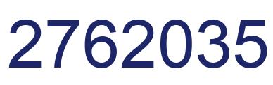 Number 2762035 blue image