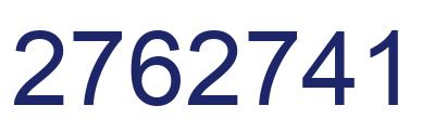 Number 2762741 blue image