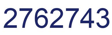Number 2762743 blue image