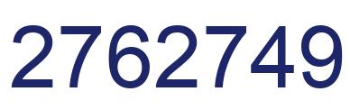 Number 2762749 blue image
