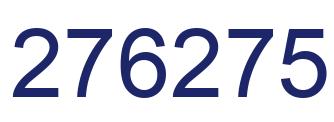 Number 276275 blue image