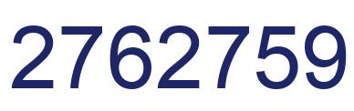 Number 2762759 blue image