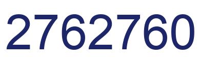 Number 2762760 blue image