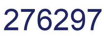 Number 276297 blue image