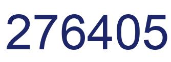 Number 276405 blue image