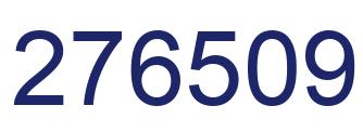 Number 276509 blue image