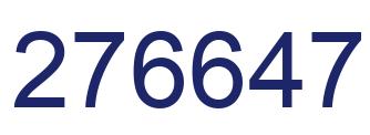 Number 276647 blue image