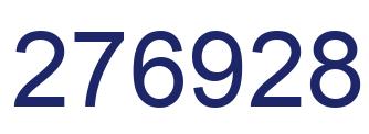 Number 276928 blue image